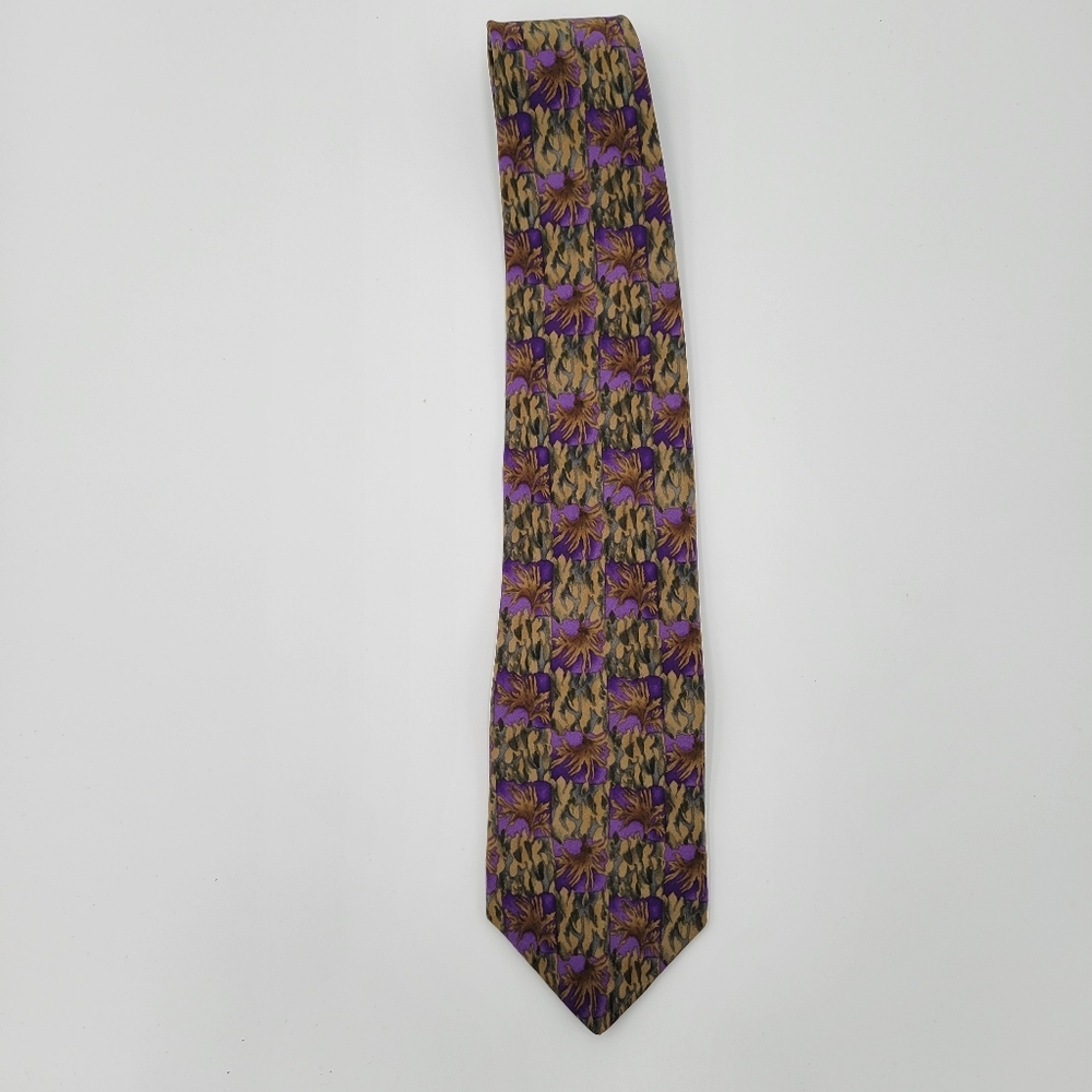 Jerry Garcia Silk Tie Landscape with eye Collection 10 Purple & tan